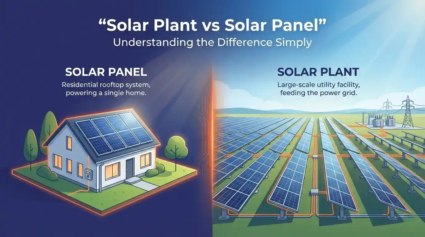 Solar Plant vs Solar Panel: Understanding the Difference Simply